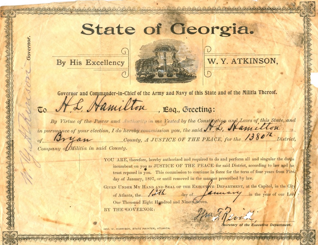 Henry Leland Hamilton Certificate 2